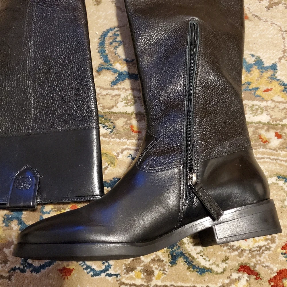 VINCE CAMUTO Selpisa 2 Tall Leather Wide Calf Boots